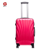 瑞士军刀SWISSGEAR时尚炫彩PC材质25寸万向轮旅行拉杆箱行李箱(红色 25寸)