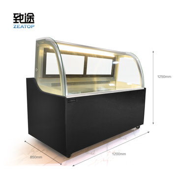 黑色单门展示柜家用小型冷藏柜食品烧烤玻璃锁展示柜冷藏保鲜柜 透明(1.2米)