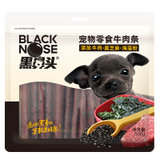 黑鼻头宠物零食牛肉条+芝麻+海藻500g 国美超市甄选