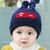 秋冬宝宝帽男童小孩棉胎帽0-3-6-12个月女童婴儿帽子新生儿帽子春(藏青色)