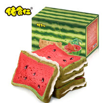 佬食仁西瓜风味吐司面包夹心蛋糕创意网红小零食饼干早餐 西瓜风味吐司面包500g/整箱