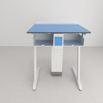 塑钢型学生课桌凳（1桌子+2凳子）(蓝边（可指定） 默认)
