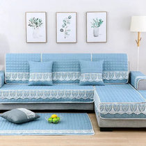 沙发垫四季通用简约现代布艺防滑沙发垫子沙发套罩全包沙发套(洛森-蓝)