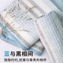 Chouettehome 日常-日本制造进口 泉州全棉毛巾 简约设计干净吸水 和系列 34*80cm 三色可選(水日常-蓝色 日本进口泉州毛巾-和系列)