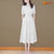 式长袖连衣裙2021新款春秋修身收腰韩版时尚波点气质中长裙子(白色 XL)