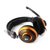 宾果（Bingle）B-880-G耳机头戴式游戏系列耳机（金色）（专属游戏等级耳机麦克风 ,金属支架设计 调整高度不受限 ,全罩式耳机设计提供环绕音质体）