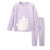 巴拉巴拉女童睡衣秋冬新品套装加厚保暖中大童儿童家居服卡通加绒(130cm 紫色调)