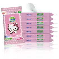 Dettol滴露 消毒卫生湿巾 10片x8包Hello kitty限定版(KT湿巾10片×8包)