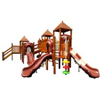 俊采云JCYK43公园滑梯室外木质大型组合户外儿童攀爬游乐设备实木（单位：套）(默认 JCYK44)