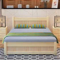 江曼实木床简易床单双人床出租房床现代简约1.2m*2m(经济型 默认)