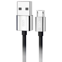 jce 安卓手机数据线充电线 USB2.0适用于小米 三星 OPPO 华为 魅族 HTC 银黑色 长度2M