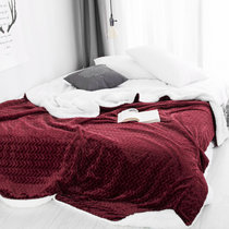 芳登(FOUNT) 羊羔绒+法兰绒双层毛毯 秋冬季加厚珊瑚绒毯保暖毯子空调毯午睡毯(清红 默认)