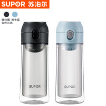 苏泊尔（SUPOR)水杯KC38/48BP1 BB杯塑料杯FDA认证380ML/80ML(绅士蓝 480ML)