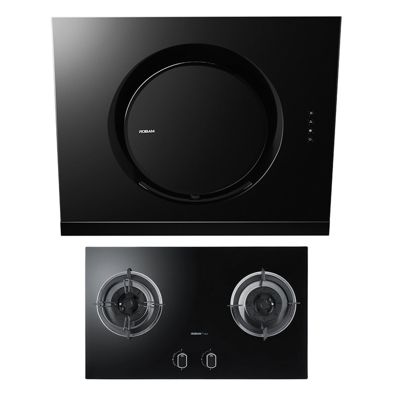老板robamcxw2005371jzt9b28侧吸钢化玻璃烟灶套餐