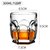 威士忌纯饮杯网红啤酒杯白兰地杯玻璃家用高端古典洋酒杯酒吧杯子(六边杯-300mL)