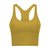 门牌9号 含胸垫工字瑜伽背心女裸感定型防震跑步运动内衣健身上衣(L 树叶黄)