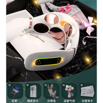 电动智能颈椎按摩神器肩膀肩颈多功能充电脉冲震动按摩仪 送女友送家人送老婆 惊喜仪式感礼盒(新款5头-高级灰☆标配款-尊贵豪华礼盒装)