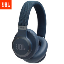 JBL LIVE 650BTNC 主动降噪耳机 智能语音AI无线蓝牙耳机/耳麦 头戴式 有线手机通话游戏耳机(蓝色)