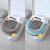 网红马桶坐垫全套四季通用型新款家用卡通可爱坐便圈器套防水垫子(2021#+加厚兔绒（灰色+蓝色） 默认)