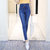 2017新款女装韩版高腰排扣显瘦女式牛仔裤修身弹力铅笔小脚裤(浅蓝 32)