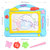 彩色磁性画板幼儿童磁性宝宝写字板婴儿小黑板1-2-3岁涂鸦板玩具(蓝色 大号丛林磁性画板)