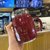 创意情侣陶瓷马克杯高档办公室带盖喝水杯子高颜值大容量早餐杯(红色470ml)