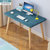 电脑台式桌子简易书桌带椅子出租屋卧室学习桌写字桌学生家用书桌(蓝松色60*40*73cm)