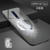 oppo r17pro手机壳 OPPO R17 Pro保护套 r17pro个性男女全包防摔硅胶软边钢化玻璃彩绘外壳(图14)