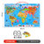 美乐木质中国地图拼图儿童***玩具男孩女孩宝宝世界磁性平图3 4岁(世界地图 版本)