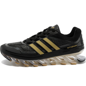 adidas阿迪达斯 刀锋战士跑鞋 男女运动休闲情侣鞋 8287(黑金 45)