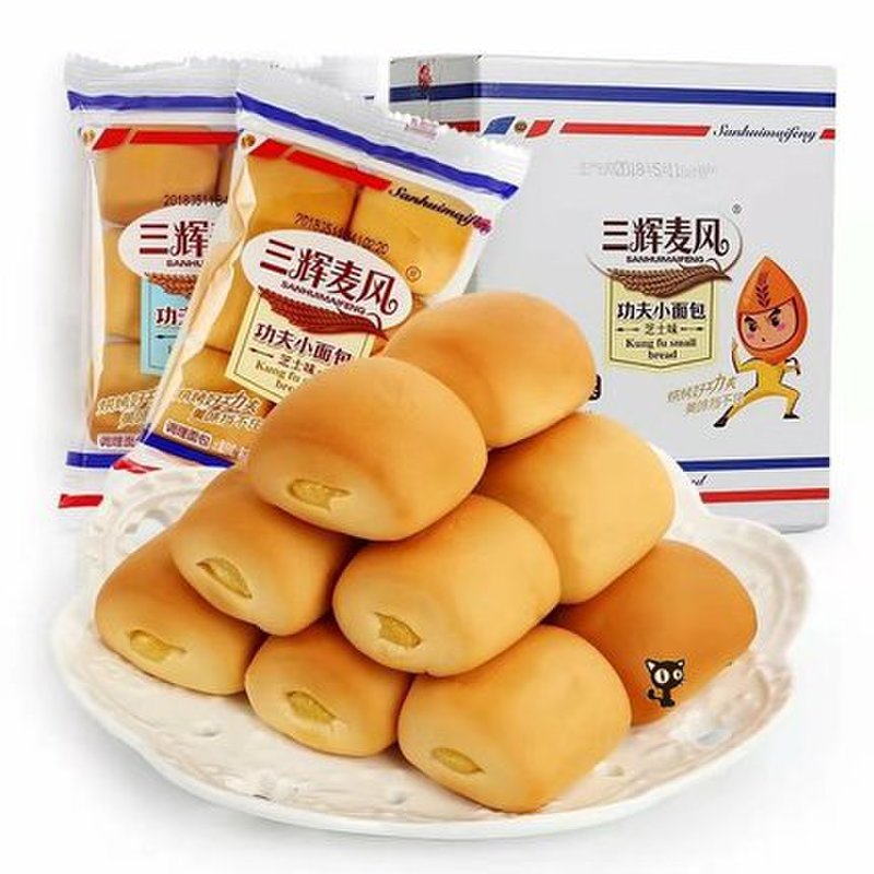 三辉麦风功夫小面包面包早餐夹心食品充饥批发宝宝休闲零食学生