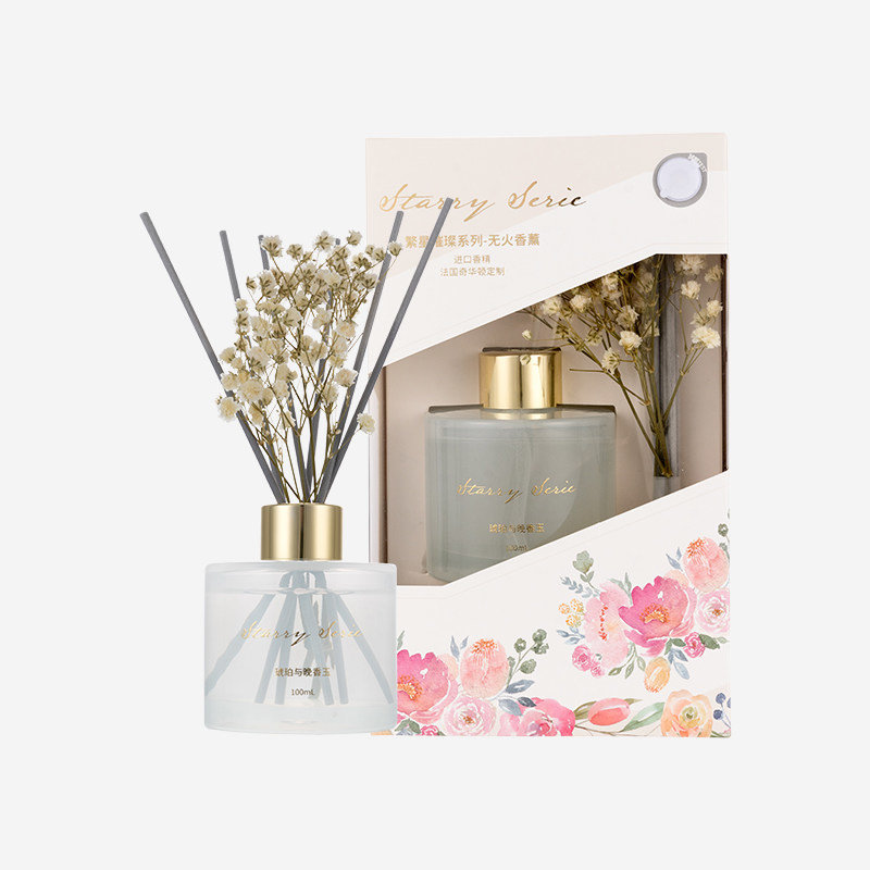 miniso/名创优品 繁星璀璨系列无火香薰(琥珀与晚香玉(白瓶))