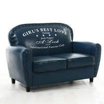 TIMI天米 美式沙发 小沙发 休闲沙发 美式乡村沙发组合(蓝色 单人沙发)