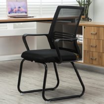 云艳YY-LCL723 人体工学办公椅电脑椅职员会议椅弓形网布椅家用黑色(默认 默认)
