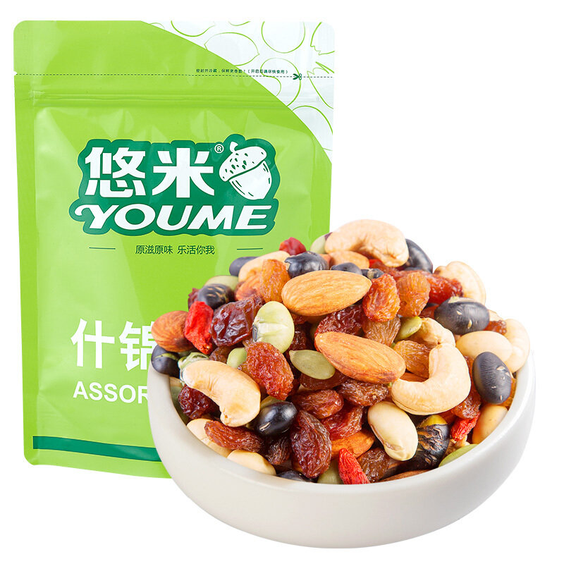 悠米混合坚果什锦果仁袋装250g国美超市甄选