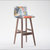 京好 吧台椅子 实木现代简约高脚凳家用复古酒吧椅创意个性前台椅吧台椅J136(复古涂鸦麻布 座高75厘米)