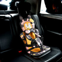 儿童安全座椅汽车用通用简易便携式0-3-12岁宝宝婴儿车载坐椅垫(迷彩黄【1-12岁】)