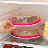 玖沫 2个冰箱保鲜盖微波炉专用加热防油盖塑料盖子盘碗盖硅胶热菜罩