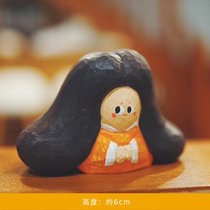 大美术馆/小木雕创意摆件 小神仙祈福原创生日礼物 可爱车载摆件kb6(防脱发娘娘(祈福不脱发))