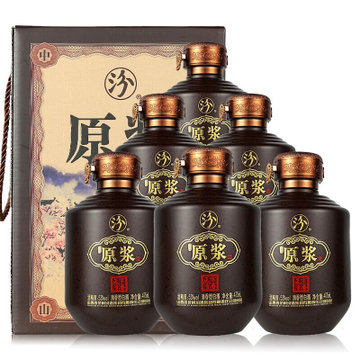 山西杏花村汾酒 清香型白酒整箱装粮食酒 53度汾酒原浆 475ml*6瓶