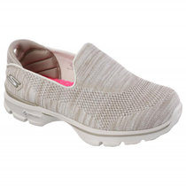 Skechers 斯凯奇 针织面透气懒人鞋一脚蹬舒适 男女健步鞋13987(杏色 37)