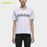 adidas neo阿迪休闲2018女子W CE+ TEE圆领短T恤DM4147（明星海报款）(如图 XS)
