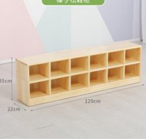 京梦强幼儿园教玩具柜实木儿童储物置物收揽纳鞋柜JMQ-022