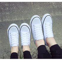 2017新款低帮帆布鞋硫化鞋情侣款学生鞋韩版经典男鞋(白色 40（女）)