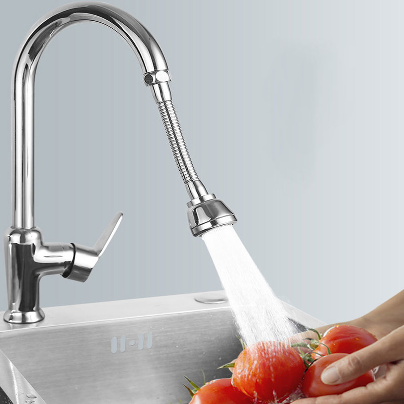 厨房水龙头增压花洒头防溅水嘴喷头(镀铬短款 默认)