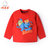 棉果果儿童长袖套头T恤男童上衣(110 红色)