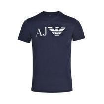 ARMANI JEANS阿玛尼男士时尚字母logo圆领短袖T恤 8N6T99 6JPFZ(藏青 XXXL)