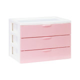 日本爱丽思进口树脂儿童环保 桌面收纳箱 彩色小物抽屉式收纳整理箱A430(粉色)