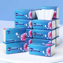 24包原木纸巾抽纸大规格大包家用装纸抽卫生纸整箱(白 包)