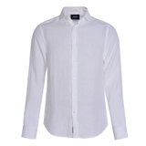 ARMANI JEANS阿玛尼男士夏季薄款棉麻长袖衬衫3Y6C74 6N0PZ(白色 XS)
